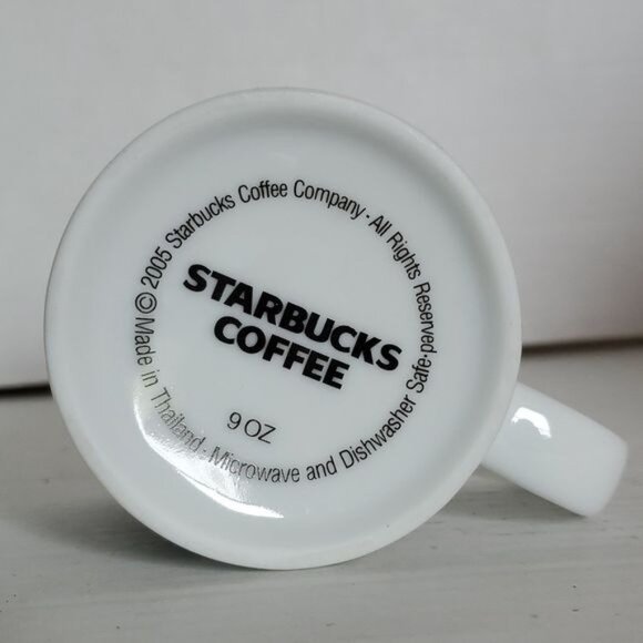 2005 Starbucks Mug Cup 9 Oz White Ceramic Coffee Tea Hot Cocoa - Picture 9 of 10